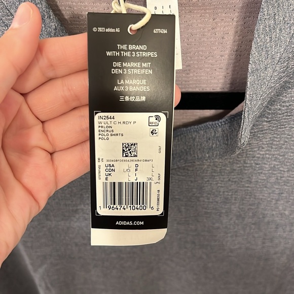 Adidas size large golf polo shirt - Picture 5 of 6